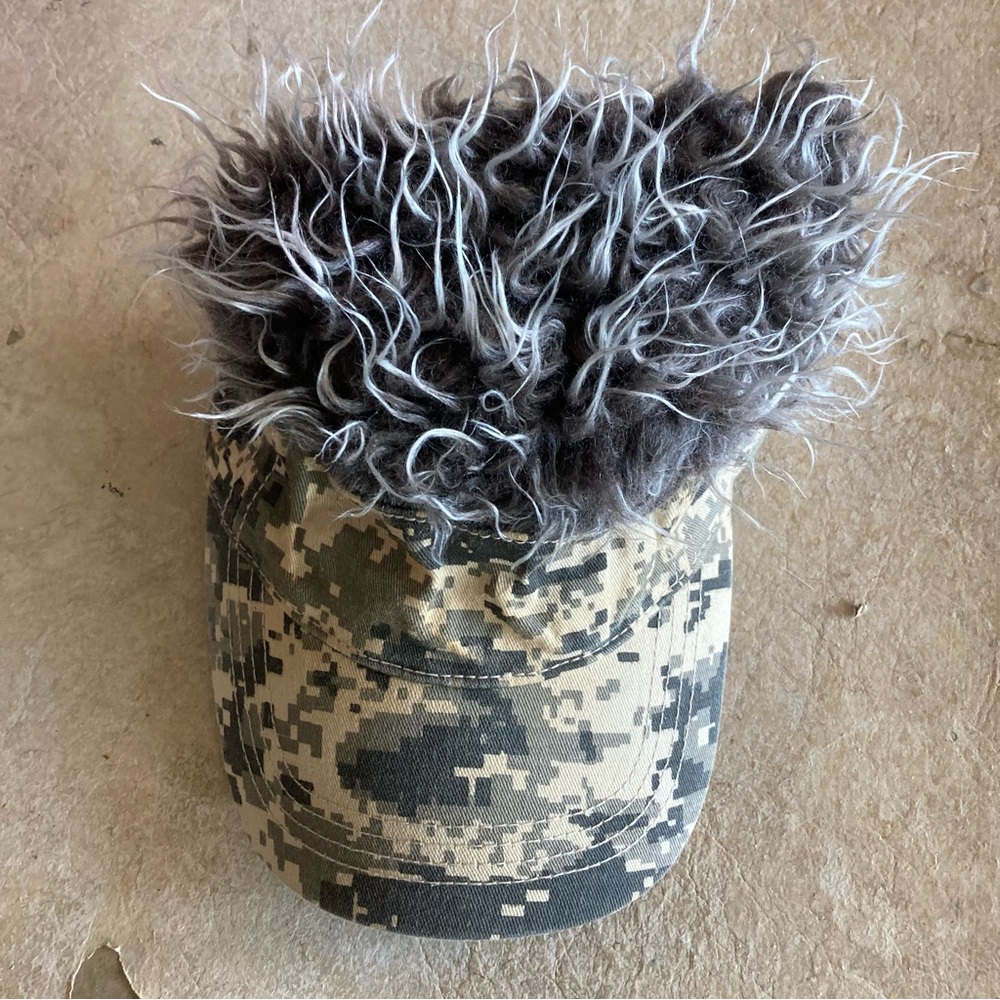 Camo Hairy Hat NWOT